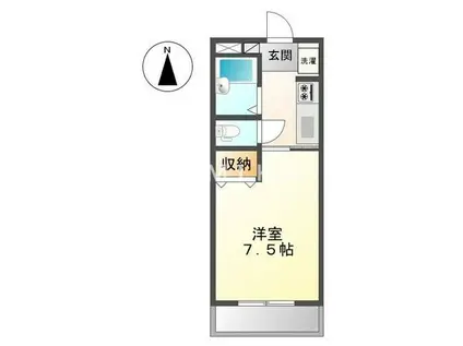 ファインヴィーブル 弐番館(1K/1階)の間取り写真