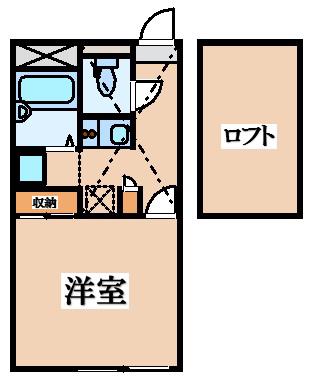 レオパレス千石西(1K/2階)の間取り写真