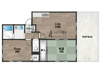 アヴィタンテ加納(2LDK/1階)の間取り写真