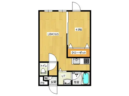 ヴァンドーム青葉(1LDK/4階)の間取り写真