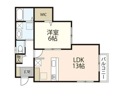 K-WOODII(1LDK/1階)の間取り写真