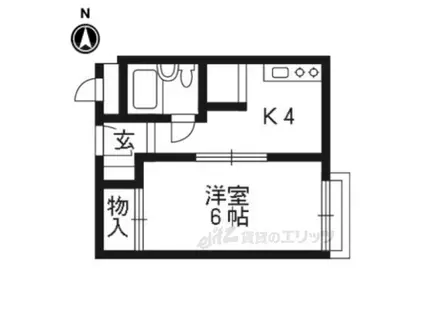 メイプル(1K/2階)の間取り写真