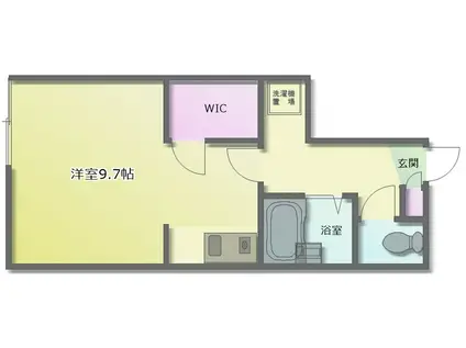 BELL728(ワンルーム/1階)の間取り写真