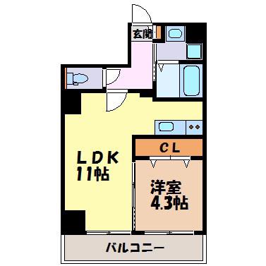 GRACE REGALIA(1LDK/5階)の間取り写真