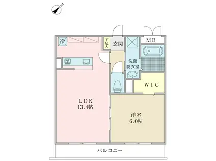 PARCO GRUS(1LDK/3階)の間取り写真