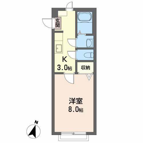 サニ-ハイツ(1K/1階)の間取り写真