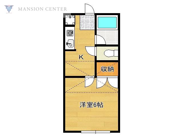 エスポアールC棟(1K/1階)の間取り写真