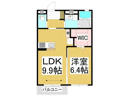 AONUMA TERRACE(1LDK/2階)の間取り写真