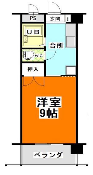 アークハイツ富田町(1K/5階)の間取り写真