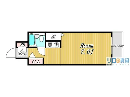 コボリマンションン新大阪(1K/9階)の間取り写真