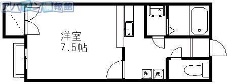 スバルK3(1K/2階)の間取り写真