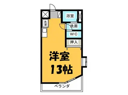 プロクシィスクエア松原(ワンルーム/4階)の間取り写真