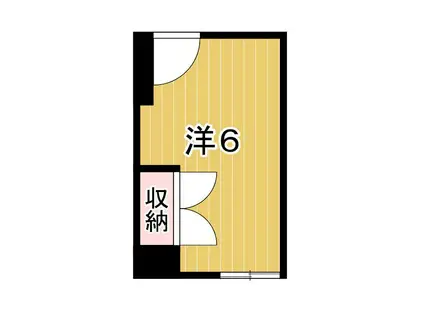 桜ビル(ワンルーム/2階)の間取り写真