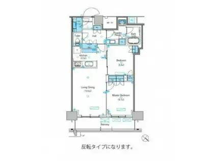 パークアクシス豊洲キャナル(2LDK/17階)の間取り写真