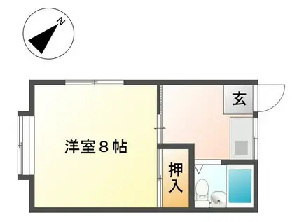 コーポ・ミニトマト(1K/2階)の間取り写真