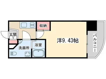 セレニテ天六西(1K/6階)の間取り写真