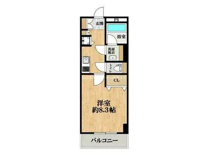 セントラル堺東(1K/4階)の間取り写真