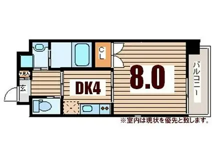 ソフィアコート光町(1DK/2階)の間取り写真