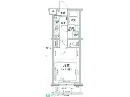 アイルエアポート羽田(1K/4階)の間取り写真