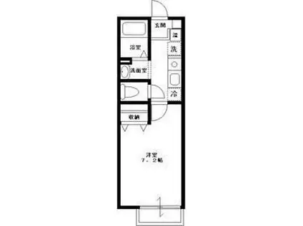 フォレスト アルス(1K/2階)の間取り写真