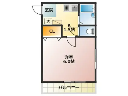 コーポ LEHUA(1K/3階)の間取り写真