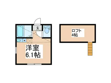 宮前平バリージオ(1K/2階)の間取り写真