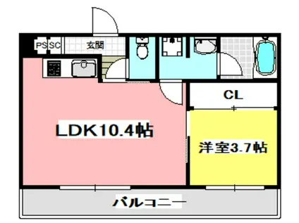 グランエピ(1LDK/1階)の間取り写真
