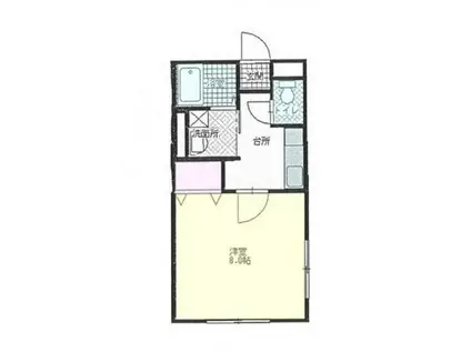 サクラハイムI(1K/2階)の間取り写真