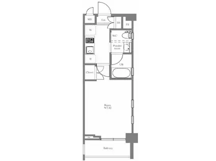 FORTIS大森(1K/3階)の間取り写真