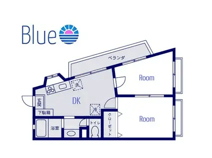 メゾンカワイ(2DK/2階)の間取り写真