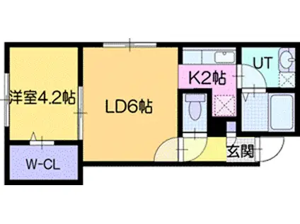 LEGALIA(1LDK/2階)の間取り写真