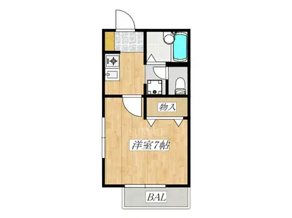 クレール赤羽(1K/2階)の間取り写真