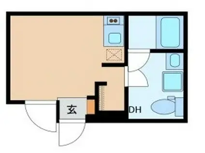 プラムアイランド(ワンルーム/4階)の間取り写真