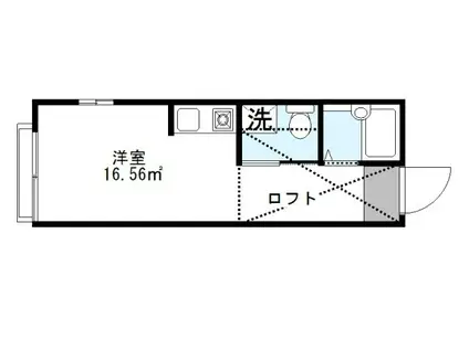 アイレス横浜(ワンルーム/2階)の間取り写真