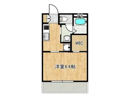 ウエストマンション(1K/3階)の間取り写真