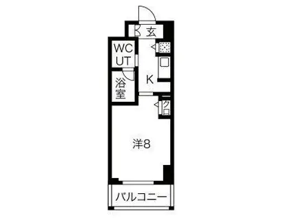 リンクパラッツォ川口本町(1K/4階)の間取り写真