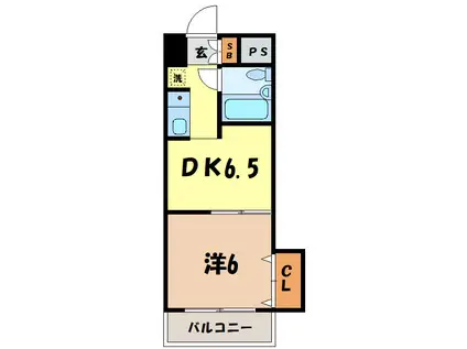 ダイアパレス高崎中央 703(1DK/7階)の間取り写真