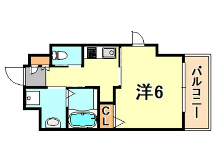 エステムコート神戸元町ヒルズ(1K/4階)の間取り写真