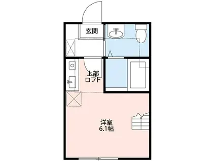 コンフォール金沢八景(ワンルーム/2階)の間取り写真