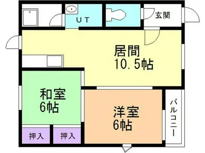 スターライト(2LDK/3階)の間取り写真