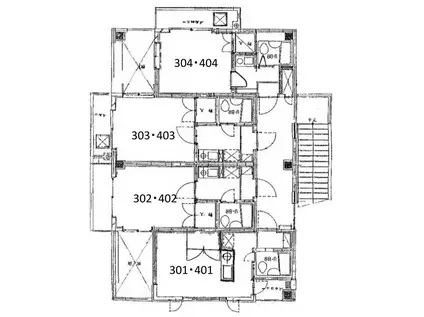 山雄ビル(ワンルーム/4階)の間取り写真