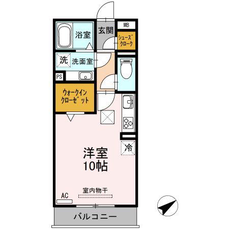 レガーロ アサヒ(ワンルーム/1階)の間取り写真