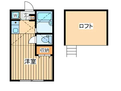 プライムテラス小田急相模原1B棟(ワンルーム/1階)の間取り写真