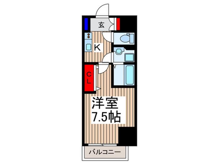 スアヴィス鳩ケ谷(1K/6階)の間取り写真