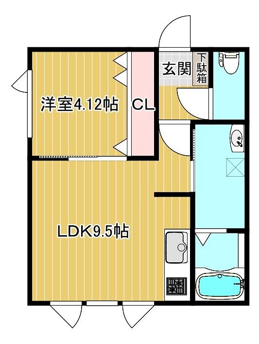 ノアール(1LDK/1階)の間取り写真