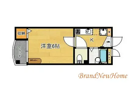 ホワイトヴィラ杉本(1K/2階)の間取り写真