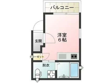 GLANTREE(ワンルーム/1階)の間取り写真