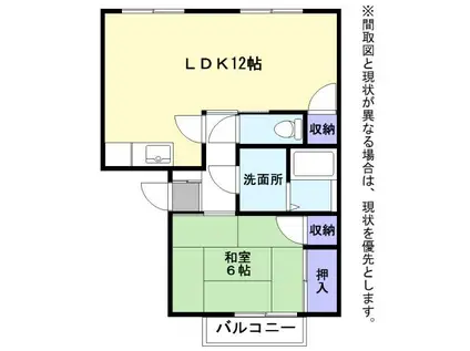 ビレッジグリーングラス(1LDK/1階)の間取り写真