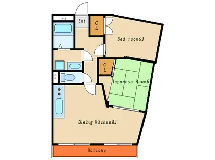 セオコート明石II(2LDK/3階)の間取り写真