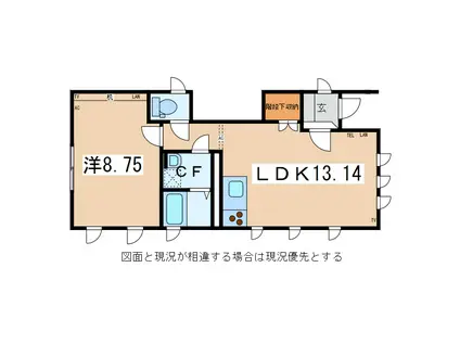 SMART BOX 3(1LDK/1階)の間取り写真